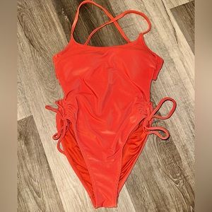 burnt orange one piece swimsuit
